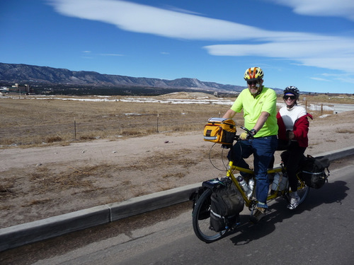 Heading south along the front range of the Rocky Mountains.